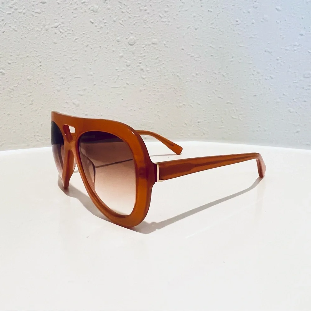 Derek Lam Charlotte Amber Women’s Plastic 54 mm Sunglasses NIB